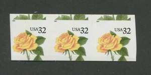 Estampilla de franqueo de los Estados Unidos #3054a montada sin montar o nunca montada tira de 3 errores troquelado faltante - Imagen 1 de 2