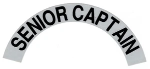 SENIOR CAPTAIN -  REFLECTIVE FIRE HELMET CRESCENT DECALS - A PAIR - Picture 1 of 1