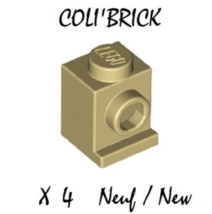 Lego 4070 - 4x Brique / Brick modified 1x1 with headlight - Tan - Neuf - Picture 1 of 1