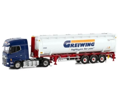 Daf XG+ 4x2 Bulk Container Auflieger Greiwing 1:50 WSI Models 01-4176 - Bild 1 von 4