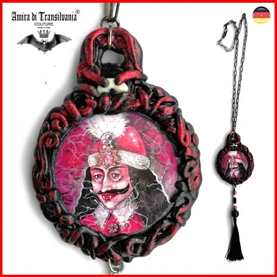 juwel anhänger halskette modeschmuck medaillon dracula vampir transilvania magie - Bild 1 von 4