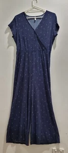 womens jumpsuit &me szL Blue with tiny floral print. Soft fabric,easy wearing. - Picture 1 of 5