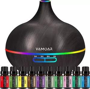 Essential Oil Diffuser Gift Set Diffuser & Essential Oil Set Essential Oils - Picture 1 of 12