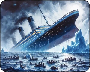 titanic Sinks AI Fantasy art Mouse Pad Stunning From Indiana - Afbeelding 1 van 2