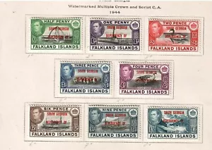Falkland Islands 1944 George VI overprinted South Georgia set mint - Picture 1 of 1