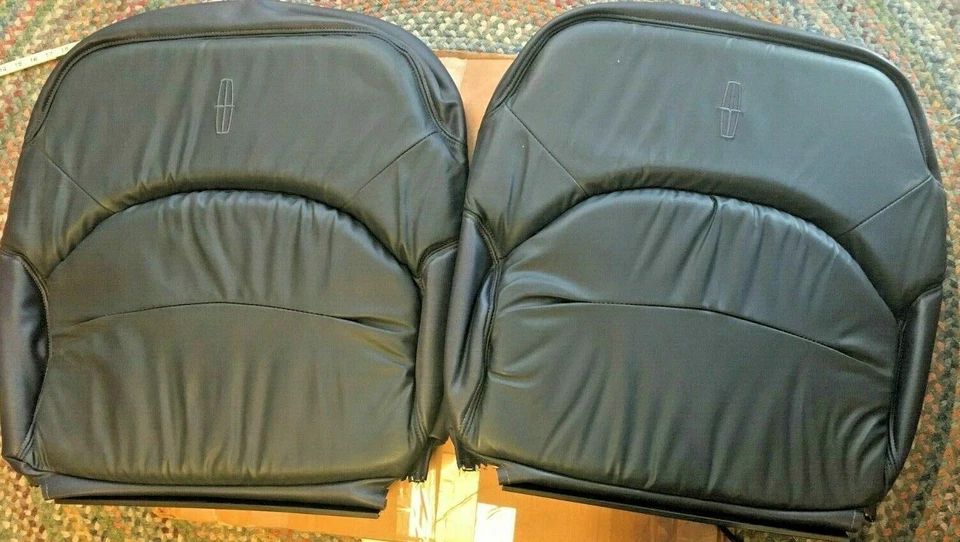 Lincoln Continental 1999 OEM? Cubiertas de asiento superiores conductor/pasajero - azul oscuro - #26 Foto 1 de 4