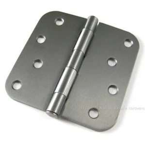 4" x 4" x 5/8" Radius Ecke Wohn Stahl Türscharnier, Antik Nickel - Bild 1 von 1