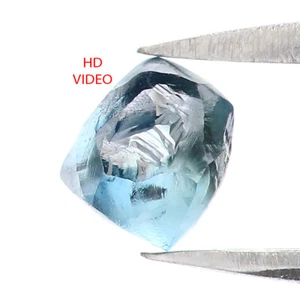 Natürlicher lose Rohschliffdiamant 0,95 ct 5,10 mm blaue Farbe Rohdiamant QL2231 - Bild 1 von 8