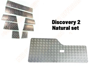 Land Rover Discovery 2 Rear Door Card & Skirting 2mm Chequer Plate Natural - Picture 1 of 5