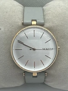 Skagen Signatur SKW2710 Women Grey Leather Analog Dial Quartz Wrist Watch AEA247 - Picture 1 of 11
