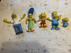 Set of 5 The Simpsons Bendable Action Figures 1990 Jesco Homer Bart Lisa Marge - Picture 1 of 9