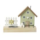 Wooden House Cottage Tealight Holder New Home Family Quaint Picket Fence Country
