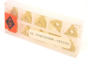 10 NEW SURPLUS ALLRED CUTTING TOOLS CARBIDE INSERTS TPMC-32NGR-.125 GRADE: C5C - Picture 1 of 1