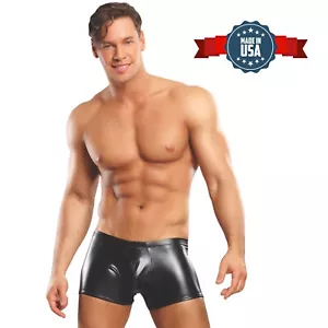 Wet Look Lycra Shorts #153003 Made in USA Sexy Men's Lingerie - Picture 1 of 3