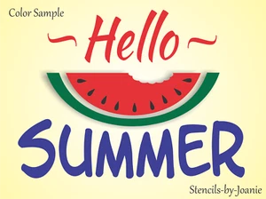 Plantilla Joanie Hola Verano Sandía Playa Lago Porche Patio Familia Hágalo Usted Mismo Letreros - Imagen 1 de 13
