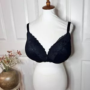 Torrid Damen Schwarz Spitze Bügel BH Übergröße 46DD Hexe Sexy Klassisch Alltag - Bild 1 von 10