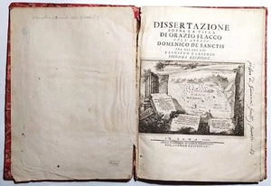 Libro antico settecentina Dissertazione sopra la villa di Orazio Flacco 1768 - Imagen 1 de 16