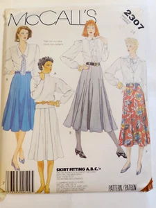 Skirt Pleated Flare Midi 14 McCalls 2307 Sewing Pattern Cut McCall's Loose Panel - Picture 1 of 9