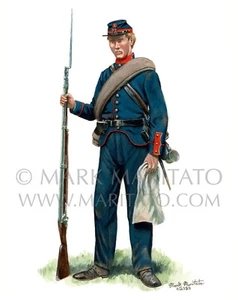 Mark Maritato Civil War Art Print 79th New York State Militia 1861 Signed - Picture 1 of 1