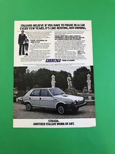 1979 FIAT STRADA ORIGINAL VINTAGE PRINT AD ADVERTISEMENT PRINTED - Bild 1 von 1