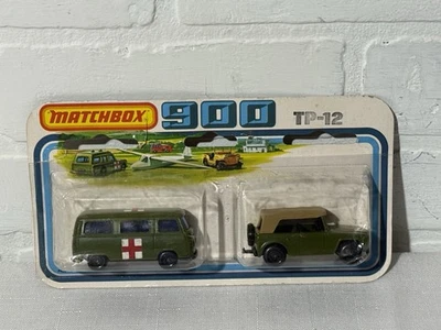 Matchbox Superfast 900 TP-12 Army VW Dormobile Camper & Field Car Twin Pack - Image 1 of 4