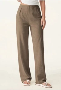 OGL Cotton-line Straight Leg Pant Jara XS Extra Small Brown - Bild 1 von 10