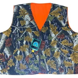 Master Sportsman Mens Hunting Vest 5XL Reversible Sherbrooke Plus Camo & Blaze O - Picture 1 of 6