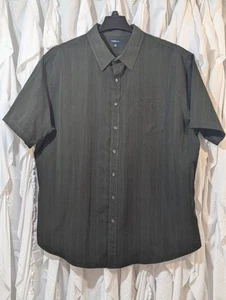 Croft & Barrow Forest Green with Black Pin Stripes Short Sleeve Button Up XXL - Picture 1 of 10