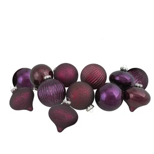 Northlight Set of 12 Jewel Tone Finial and Glass Ball Christmas Ornaments - Picture 1 of 3