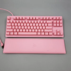 Razer Huntsman V2 Keyboard TKL Quartz Pink Chroma RGB Linear Optical Switches - Picture 1 of 13