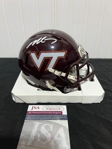 Michael Vick Signed Virginia Tech Hokies Mini Helmet JSA - Picture 1 of 3