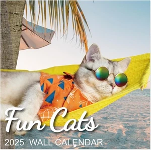 2025 Wall Calendar - Funny Cat 2025, JAN 2025 - DEC 12" x 24"... - Picture 1 of 7
