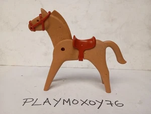 PLAYMOBIL ANIMALES. TIENDA PLAYMOXOY76. CABALLO ANTIGUO MARRON CABALLERO OESTE. - Picture 1 of 2
