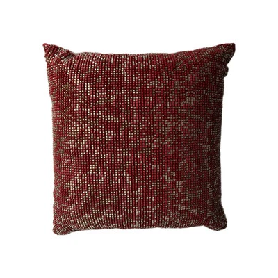 NUEVO Umbral Mini Cuentas Cuadrado Lanzamiento Almohada Rojo y Dorado Juego de 4 10x10  Foto 1 de 4