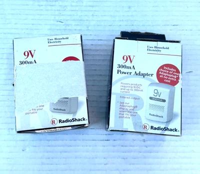 Lote de 2 adaptadores de corriente Radio Shack 9V 300mA Foto 1 de 4