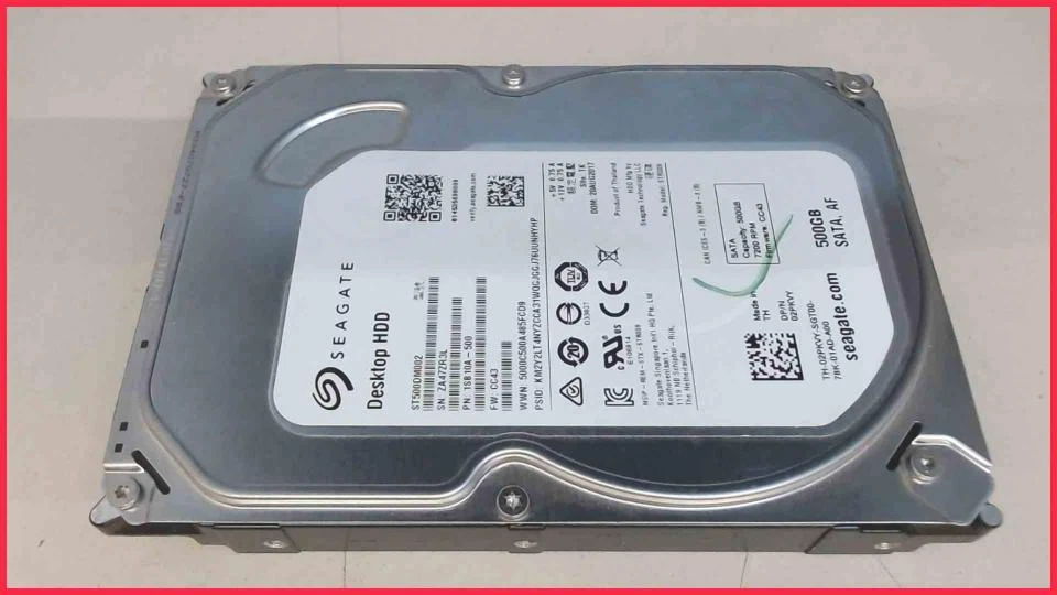HDD Festplatte 3,5" 500GB Seagate ST500DM002 SATA 7200RPM (3757h) - Bild 1 von 1