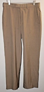 Kenneth Cole Reaction Men's Dress Pants 32x32 Tan Brown Stripes Free US Ship - Picture 1 of 18