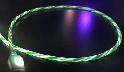 CANDY FLOW LED Light Micro USB Charger Cable for Samsung LG HTC Nokia Motorola - Image 1 of 4
