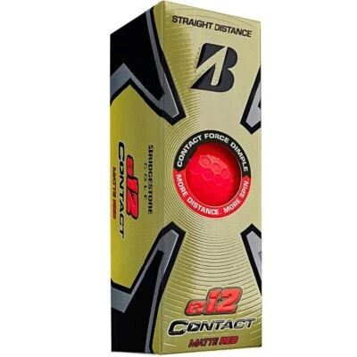 Bridgestone E12 Contact - 2023 - Funda para 3 pelotas de golf - ROJO MATE Foto 1 de 4