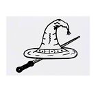 Large 'Wizards Hat & Wand' Temporary Tattoo (TO00029674)