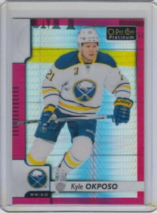 17/18 OPC Platinum Buffalo Sabres Kyle Okposo Red Prism card #134 Ltd #60/199 - Picture 1 of 2