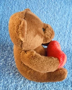 *1800* Cute brown bear holding red heart - "Love" pillow - Frogie - 10cm - Picture 1 of 5