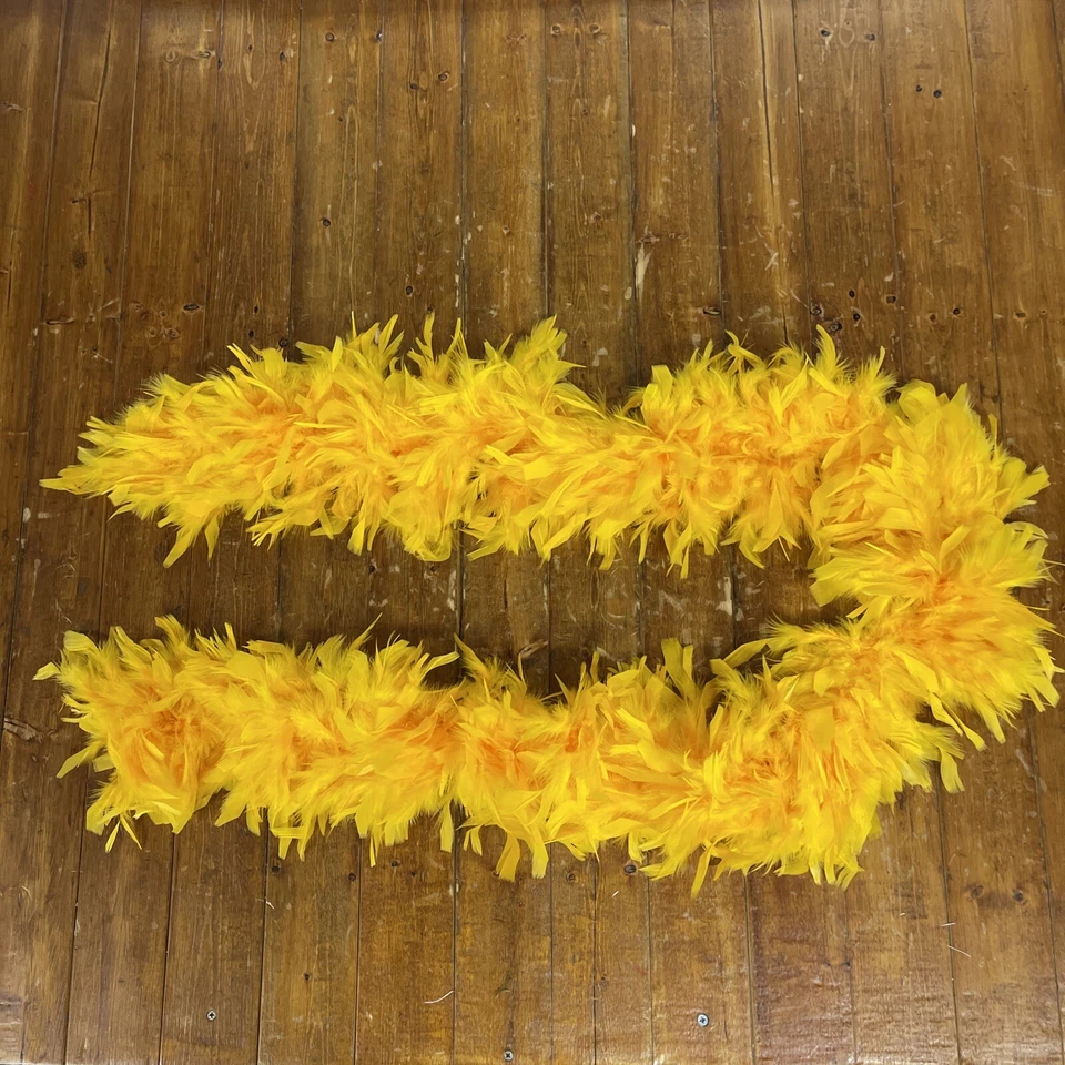 Boa de plumas amarillas 12 72 pulgadas Foto 1 de 1