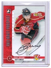 Jeremy Gregoire 2012-13 ITG Draft Prospects Autograph Silver Card #A-JG2