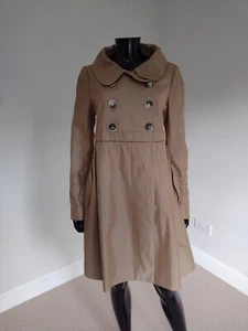 Paule Ka designer 1960s style beige taffeta swing coat sz. 42FR/14UK - Picture 1 of 9