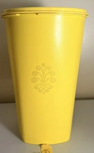 VINTAGE Tupperware Tall Snack Canister 1222 YELLOW W/Servalier Starburst Seal #2 - Picture 1 of 11
