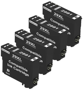 4 Black XL Ink Cartridges for Epson Expression Home XP-245 XP-332 XP-352 XP-442 - Picture 1 of 2