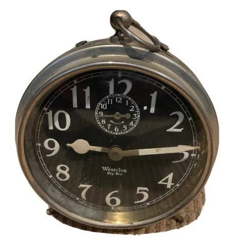 Antique Westclox 1920s Big Ben Alarm Clock Complete and Working Made in USA Cover