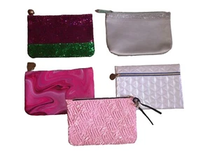 Ipsy Glam Bags Kosmetiktasche leer nur verschiedene Monate 5 Stück Glitzer rosa - Bild 1 von 6