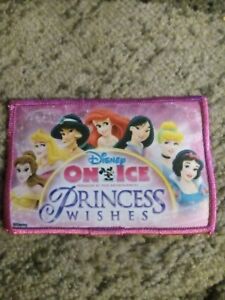 A Pink 4.5" × 3" Disney On Ice Patch Princess Wishes Iron On